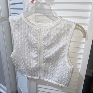 White Shein crop top